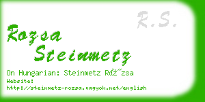 rozsa steinmetz business card